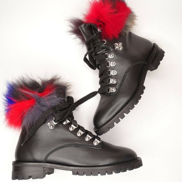 Rebecca Minkoff Jaylin Fox Fur Leather 